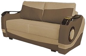Rafi 2-es (ágyazható) kanapé, bézs - barna