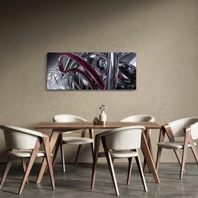 Szürke absztrakció kép (120x50 cm)