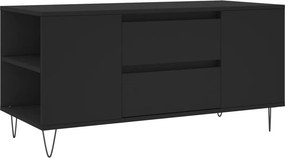 vidaXL fekete szerelt fa dohányzóasztal 102x44,5x50 cm