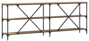 Konzolasztal Artisan Tölgy 200x30x75 cm Műanyag Fa és Acél