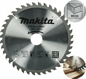 Fa Fűrésztárcsa Makita D-64967 T.c.t. 190x30mm 40Z 40 Fogas