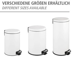 Fehér acél pedálos szemetes 30 l Leman – Wenko