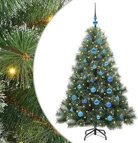 vidaXL Mű karácsonyfa 150 LED-del állvánnyal Zöld 150 cm PE és PVC