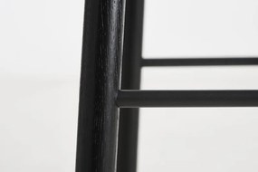 Bárszék "Mono", 75 cm, 2 változat - Woud Variáns: kőrisfa, fekete színű