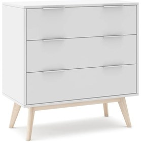 Fehér alacsony komód 80x83 cm Campus – Marckeric