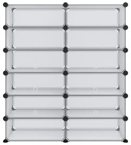átlátszó polipropilén cipőtartó 94,5x36,5x106 cm