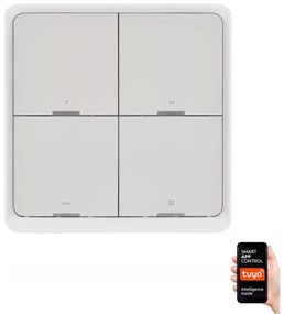 EMOS Kapcsoló 4-gombos GoSmart 1xCR2430 Tuya fehér EMS1054