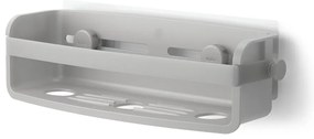 Szürke öntapadós újrahasznosított műanyag fürdőszobai polc Flex Adhesive – Umbra
