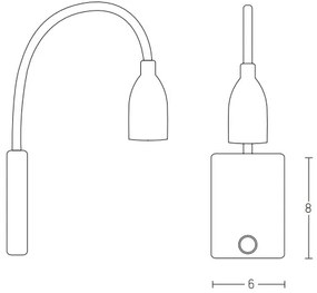 Zambelis H33 - LED Rugalmas kislámpa LED/3W/230V fehér