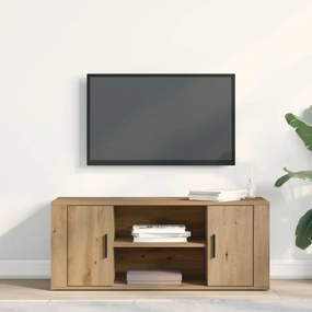 Televíziós Szekrény Mesterien Részletezett Tölgy 100x35x40 cm Mérnöki Fa