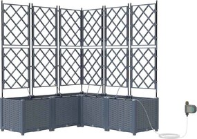 vidaXL Kerti cserép 5 pcs Világosszürke Acél