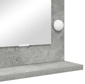 LED világítással ellátott sminktükör BetonSzürke 60x55x18 cm
