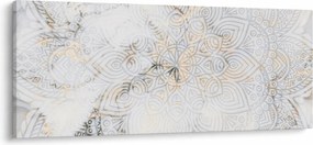 Egy fehér mandala képe (120x50 cm)