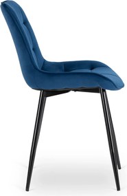 CHRIS szék sötétkék bársony