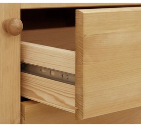 Natúr színű borovi fenyő alacsony komód 116x76 cm Ella – Støraa