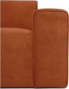 Sting narancssárga kordbársony kanapé modul, jobb oldali - Scandic