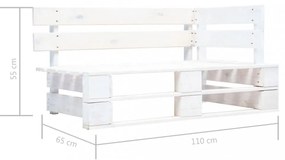 vidaXL 4 részes fehér impregnált fenyőfa raklapgarnitúra párnákkal