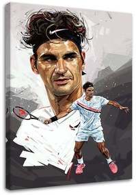 Gario Vászonkép Roger Federer - Dmitry Belov Méret: 40 x 60 cm