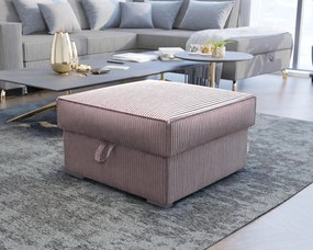 Világoslila SMART COSARO tárolós puff, 65x65 cm