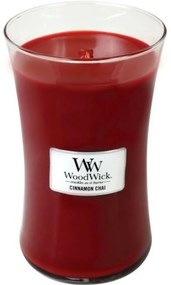 WoodWick Illatosító gyertya nagy vázában Cinnamon Chai, 609 g