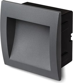RENDL GORDIQ M süllyesztett lámpa antracitszürke 230V LED 3W IP65 3000K