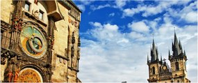 Kép - Prágai csillagászati óra (120x50 cm)