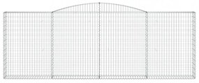 íves horganyzott vas gabion kosár 400x30x140/160 cm