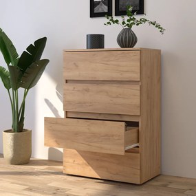 PARMAD komód, craft tölgyfa, arany