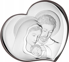 Vászonkép Szent Család ezüst szív 38x33.5 cm Cikkszám: VL81252/7L