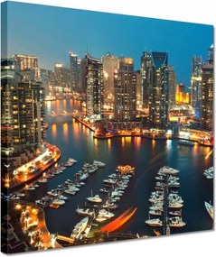 Vászonkép 30x30 Dubai éjszaka