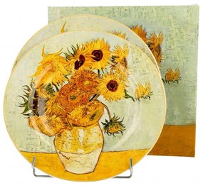 Van Gogh porcelán desszertes tányér 2 db szett Napraforgók