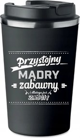 Prémium Termo Bögre fekete Valentin Nap Jóképű fiúnap KT_324