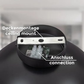 B.K. Licht 1322 - Mennyezeti lámpa 1xE27/60W/230V fekete/arany