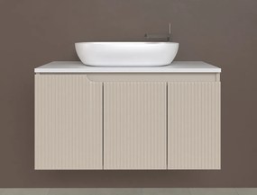 Piramida EURIDIKA fali fürdőszobabútor - mosdópult mosdó nélkül -3 ajtós - PINO BÉZS - 100 x 48 x 53 cm