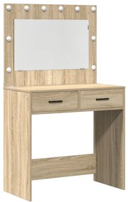 Öltözködőasztal fiókkal Barna 78.5 x 41 x 135 cm Faanyag