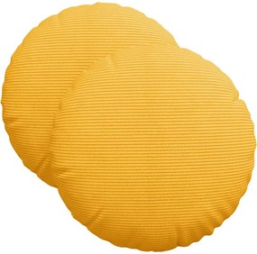 vidaXL Ülőpárnák 2 pcs Világos sárga Ø 40 cm Bársonyos szövet