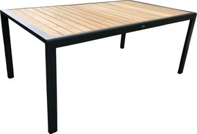 Szürke fém hatszemélyes kerti étkezőgarnitúra Annecy – Rojaplast