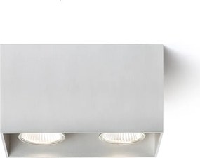 RENDL AGATE II stropní česaný hliník 230V LED GU10 2x7W