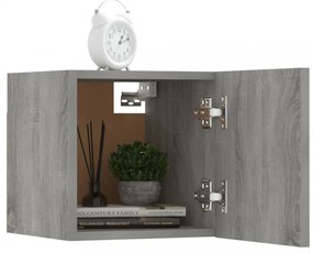 8 db szürke sonoma színű fali TV-szekrény 30,5 x 30 x 30 cm