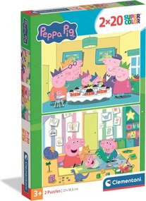 Peppa malac Party Time 2x20 db-os puzzle Clementoni