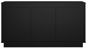 fekete szerelt fa tálalószekrény 102x35x55 cm