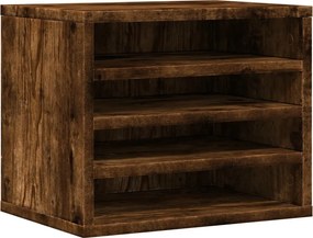 vidaXL füstös tölgy színű szerelt fa asztali szervező 36x26x29,5 cm