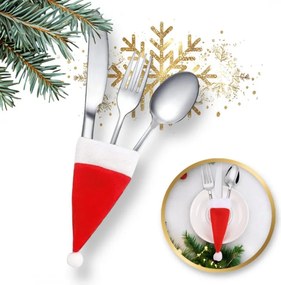 Evőeszköztartó SANTA POCKET piros, 1 db