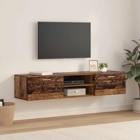 TV szekrény fiókkal polcokkal Régi fa 150 x 39 x 30 cm Faanyag