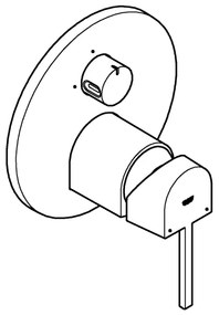 GROHE 24093003 - PLUS csaptelep, fényes króm