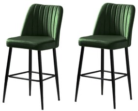 Vento Green and Black bárszék szett, 2 db, 2 db