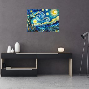 Kép – Csillagos éjszaka mozaikja (70x50 cm)