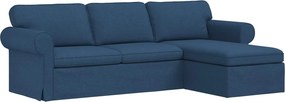 vidaXL Kanapé Kék 215 x 138 x 80 cm szövet