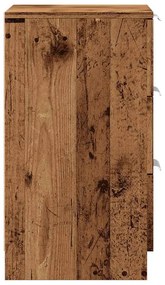 2 db antik fa színű szerelt fa éjjeliszekrény 40 x 36 x 65 cm