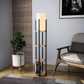 Shelf Lamp - 8113 Enteriőr dizájn Állólámpa Fekete Réz 25x20x130 cm